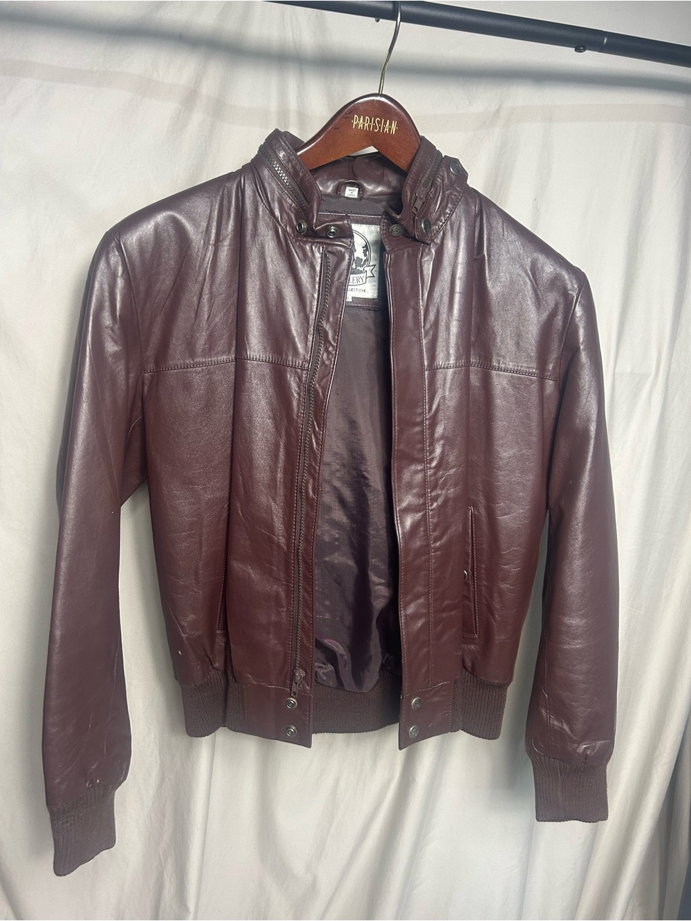 90S SADDLERY BOMBER LEATHER JACKET - MEDIUM/40 made in korea